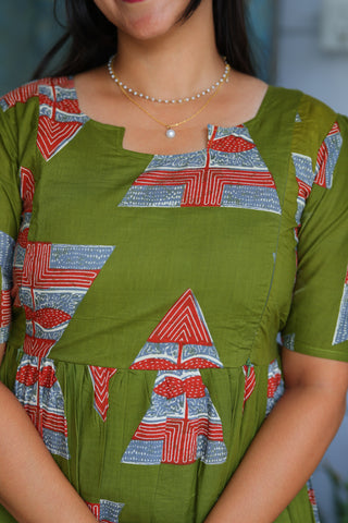 TRIANGLE | MATERNITY COTTON MAXI ANKLE LENGTH