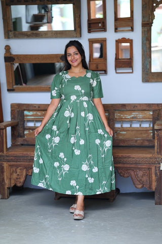 WHITE HERMOINI | MATERNITY COTTON MAXI ANKLE LENGTH