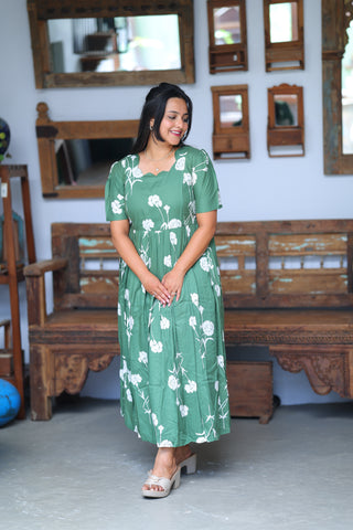 WHITE HERMOINI | MATERNITY COTTON MAXI ANKLE LENGTH