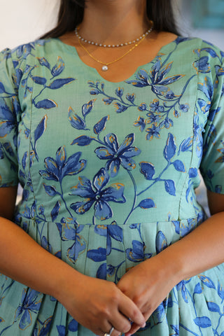 STARLIT BLUE | MATERNITY COTTON MAXI ANKLE LENGTH