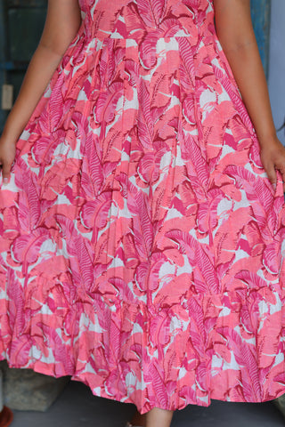 ASTONISH PINK | MATERNITY COTTON MAXI ANKLE LENGTH