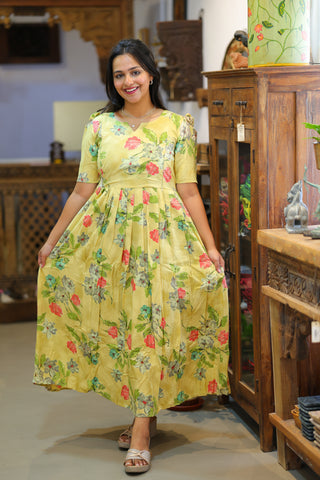 GARDEN FLORAL | MATERNITY COTTON MAXI ANKLE LENGTH