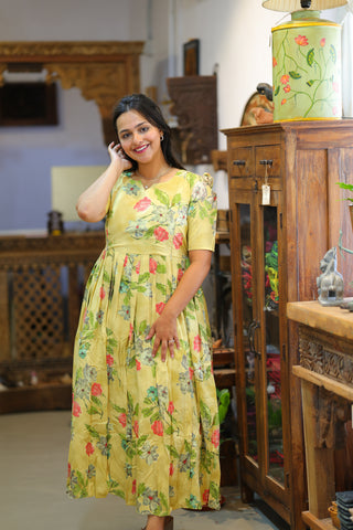 GARDEN FLORAL | MATERNITY COTTON MAXI ANKLE LENGTH