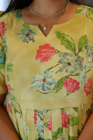 GARDEN FLORAL | MATERNITY COTTON MAXI ANKLE LENGTH