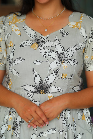 FLOWER BLAST | MATERNITY COTTON MAXI ANKLE LENGTH