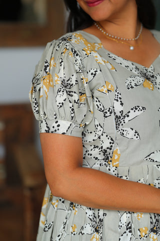 FLOWER BLAST | MATERNITY COTTON MAXI ANKLE LENGTH