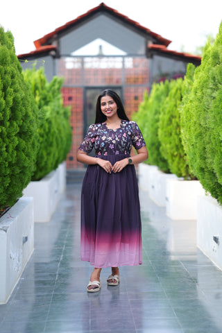 WISTERIA | MATERNITY GEORGETTE MAXI FULL LENGTH