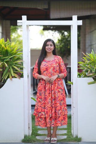 COLOURFUL LUSTER | MATERNITY GEORGETTE MAXI ANKLE LENGTH