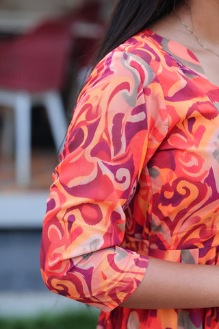 COLOURFUL LUSTER | MATERNITY GEORGETTE MAXI ANKLE LENGTH