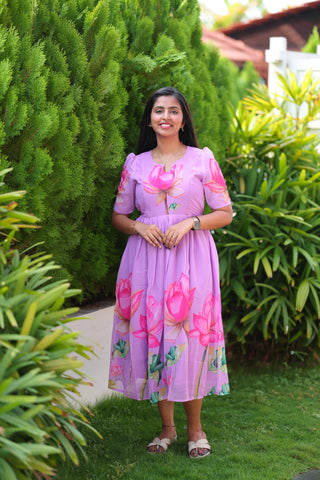 ELEGANT LOTUS | MATERNITY GEORGETTE MAXI ANKLE LENGTH