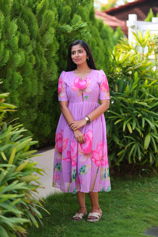 ELEGANT LOTUS | MATERNITY GEORGETTE MAXI ANKLE LENGTH