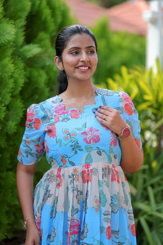 SKY GARDENIA | MATERNITY GEORGETTE MAXI FULL LENGTH