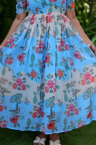 SKY GARDENIA | MATERNITY GEORGETTE MAXI FULL LENGTH