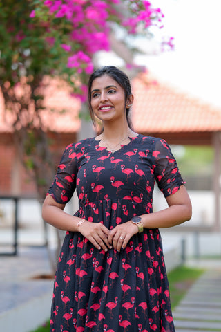 FLAMINGO | MATERNITY GEORGETTE MAXI ANKLE LENGTH