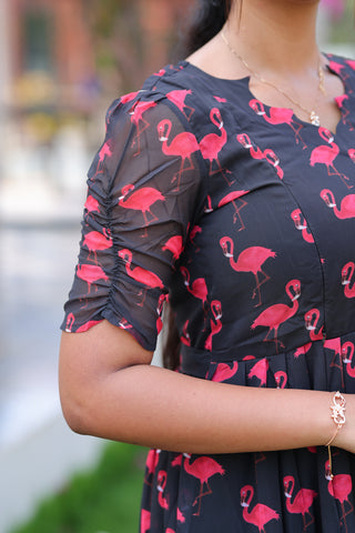 FLAMINGO | MATERNITY GEORGETTE MAXI ANKLE LENGTH
