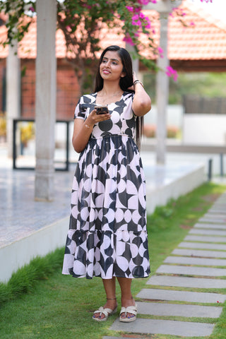 MONO CIRCLE | MATERNITY GEORGETTE MAXI ANKLE LENGTH