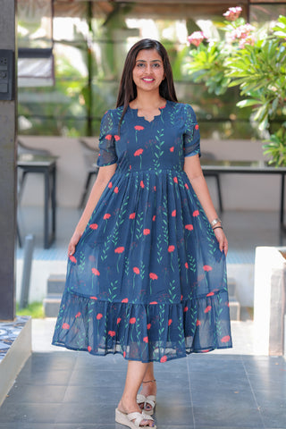 RAINY LEAF | MATERNITY GEORGETTE MAXI ANKLE LENGTH