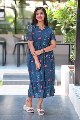 RAINY LEAF | MATERNITY GEORGETTE MAXI ANKLE LENGTH