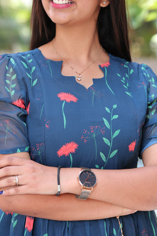 RAINY LEAF | MATERNITY GEORGETTE MAXI ANKLE LENGTH