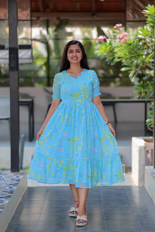 SKY SPARROW | MATERNITY GEORGETTE MAXI ANKLE LENGTH