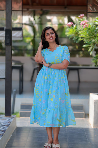 SKY SPARROW | MATERNITY GEORGETTE MAXI ANKLE LENGTH