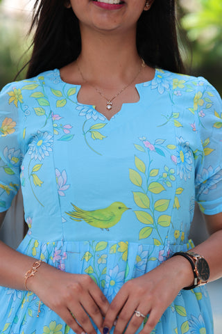 SKY SPARROW | MATERNITY GEORGETTE MAXI ANKLE LENGTH