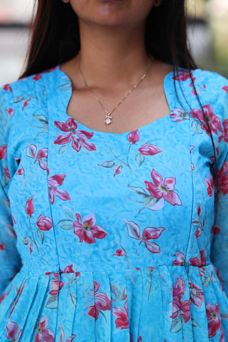 TINY FLORA | MATERNITY GEORGETTE MAXI ANKLE LENGTH