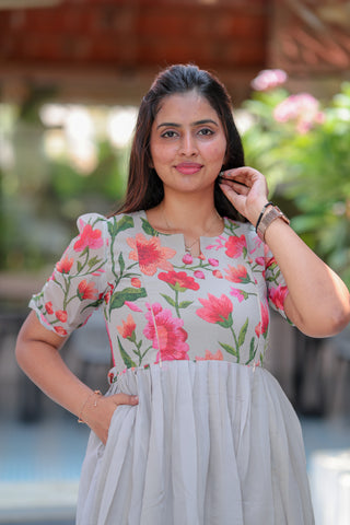 DAWN FLORAL | MATERNITY GEORGETTE MAXI FULL LENGTH