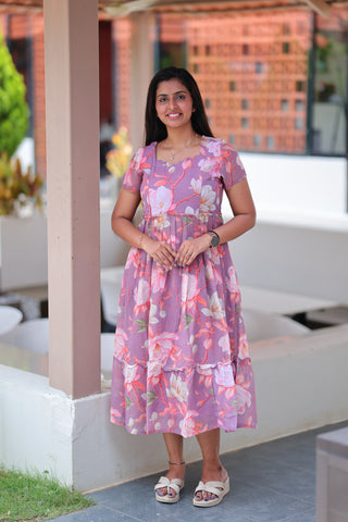 BLUSH MEADOW | MATERNITY GEORGETTE MAXI ANKLE LENGTH