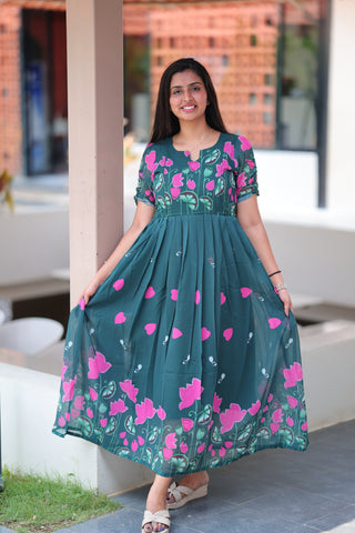 WHISPER FLORAL | MATERNITY GEORGETTE MAXI FULL LENGTH