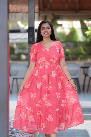 GLOW PETALS | MATERNITY GEORGETTE MAXI ANKLE LENGTH
