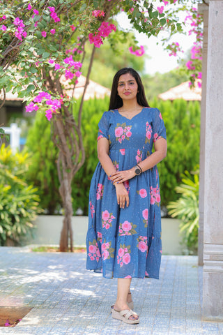 ROSE | MATERNITY GEORGETTE MAXI ANKLE LENGTH