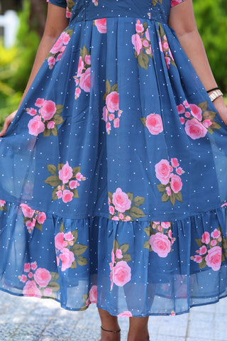 ROSE | MATERNITY GEORGETTE MAXI ANKLE LENGTH