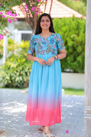 DUAL SHADE | MATERNITY GEORGETTE MAXI FULL LENGTH