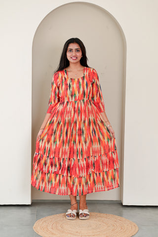 IKKAT PRISM | MATERNITY GEORGETTE MAXI ANKLE LENGTH