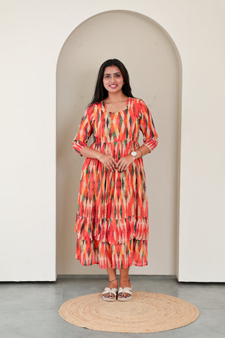 IKKAT PRISM | MATERNITY GEORGETTE MAXI ANKLE LENGTH