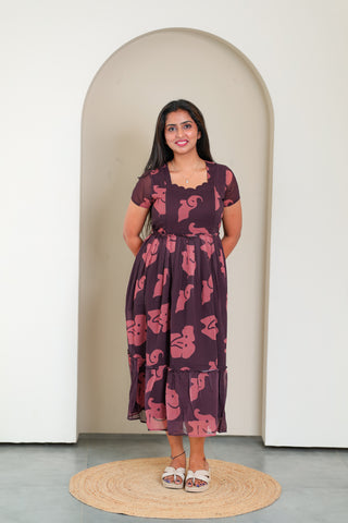 CUTE DOBBY | MATERNITY GEORGETTE MAXI ANKLE LENGTH