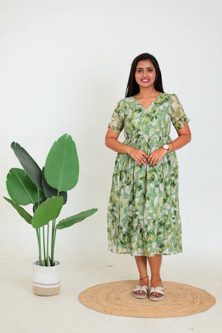 RUFFLE BLOOM | MATERNITY GEORGETTE MAXI ANKLE LENGTH