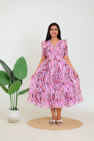 ARTISTIC WAVES | MATERNITY GEORGETTE MAXI ANKLE LENGTH
