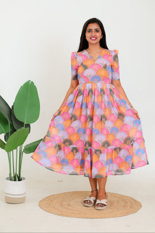 VIBRANT COLOURS | MATERNITY GEORGETTE MAXI ANKLE LENGTH