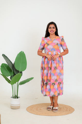 VIBRANT COLOURS | MATERNITY GEORGETTE MAXI ANKLE LENGTH