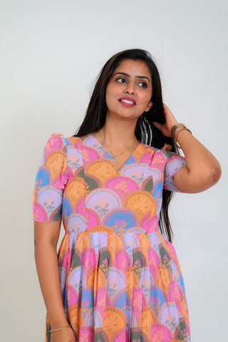 VIBRANT COLOURS | MATERNITY GEORGETTE MAXI ANKLE LENGTH