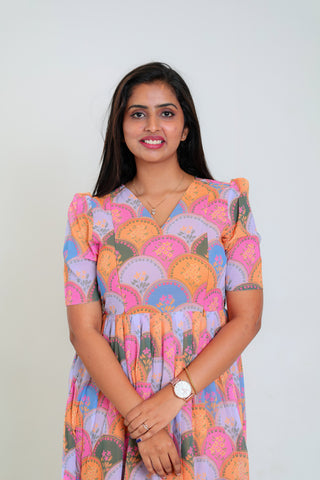 VIBRANT COLOURS | MATERNITY GEORGETTE MAXI ANKLE LENGTH