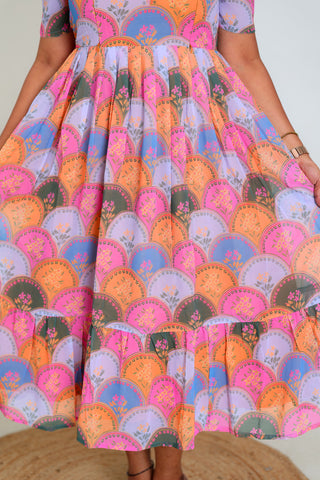 VIBRANT COLOURS | MATERNITY GEORGETTE MAXI ANKLE LENGTH