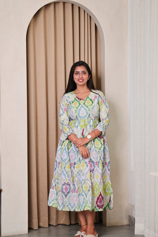 MULTICOLOUR PARSLEY | MATERNITY MAXI ANKLE LENGTH