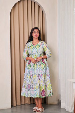 MULTICOLOUR PARSLEY | MATERNITY MAXI ANKLE LENGTH