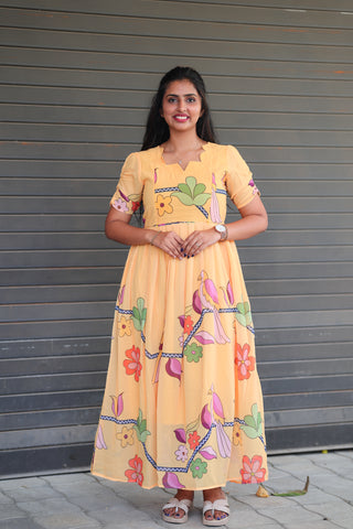 ADORABLE PARROT | MATERNITY GEORGETTE MAXI FULL LENGTH
