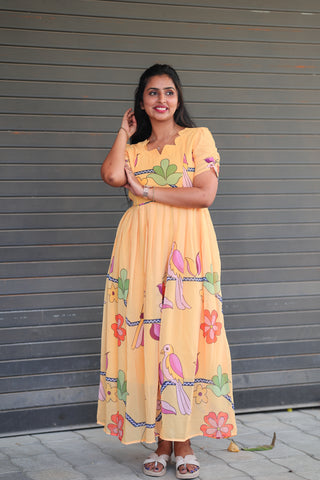 ADORABLE PARROT | MATERNITY GEORGETTE MAXI FULL LENGTH