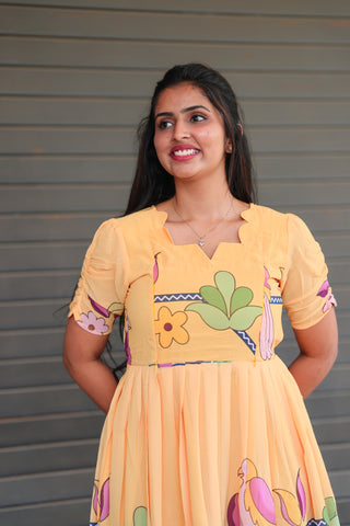 ADORABLE PARROT | MATERNITY GEORGETTE MAXI FULL LENGTH