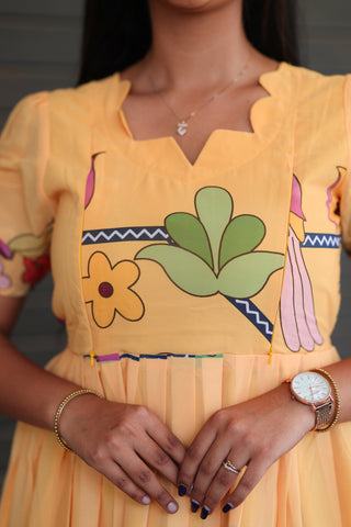 ADORABLE PARROT | MATERNITY GEORGETTE MAXI FULL LENGTH